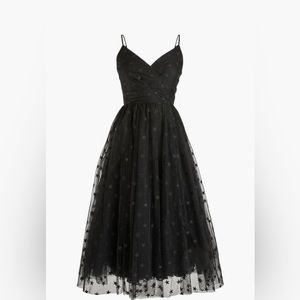J. Crew Black Tulle Star Dress